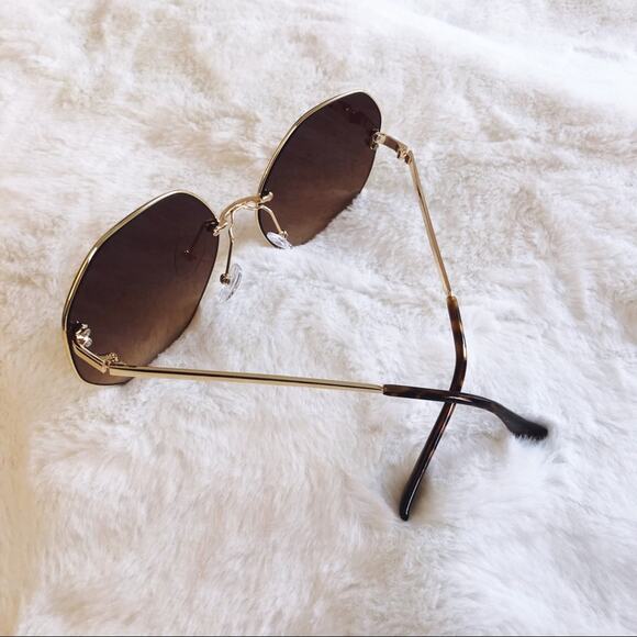 Ada Brown Round Geometric Fashion Sunglasses - Picture 6 of 8